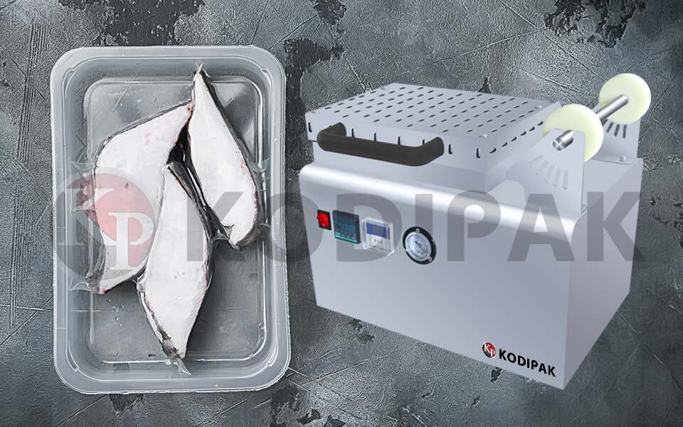 Protable vacuum skin pack machine for fish - Kodipak
