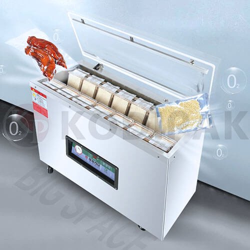 Deep Single Chamber Vacuum Packaging Machine For Brick Shape Picture