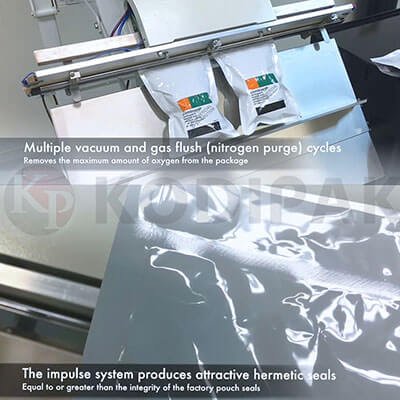 KEPA-600 External Powder Vacuum Sealer Packaging Machine With Gas Flushing Sealer Show