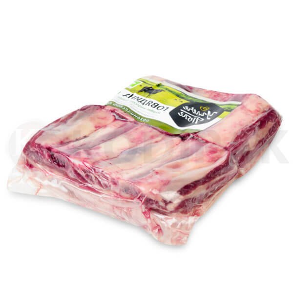 Chilled beef ribs hot water dip tank shrink packaging