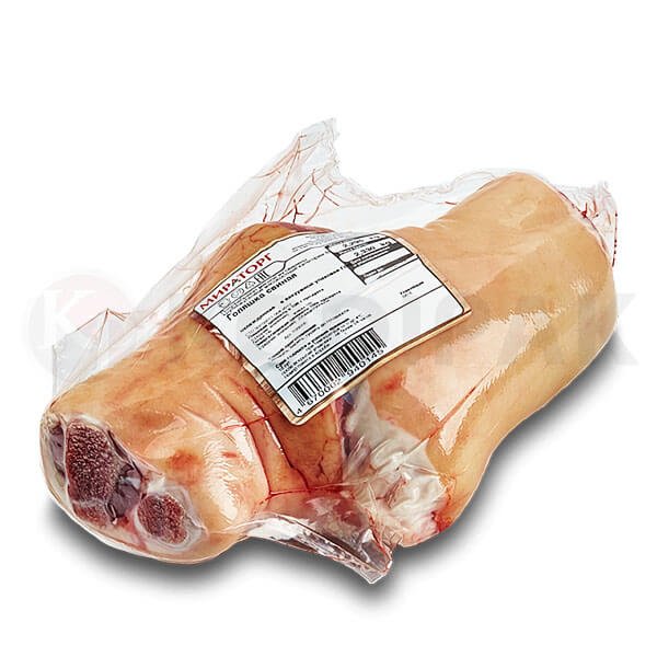 Frozen pork shank hot water dip tank shrink packaging