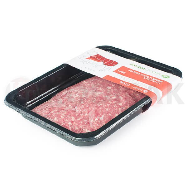 ground pork meat vacuum skin packaging