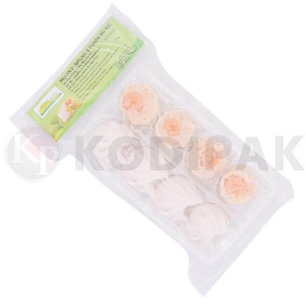 prawn dumpling and prawn siu mai vacuum packaging