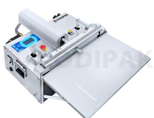 Tabletop vacuum sealer packaging machine with nitrogen gas flushing nozzle