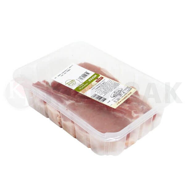 Chilled pork brisket steak MAP modified atmosphere packaging tray sealing