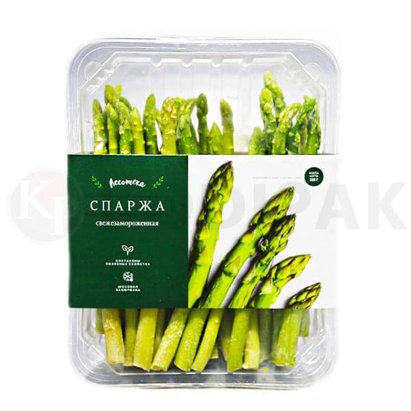 Garden asparagus MAP modified atmosphere packaging tray sealing