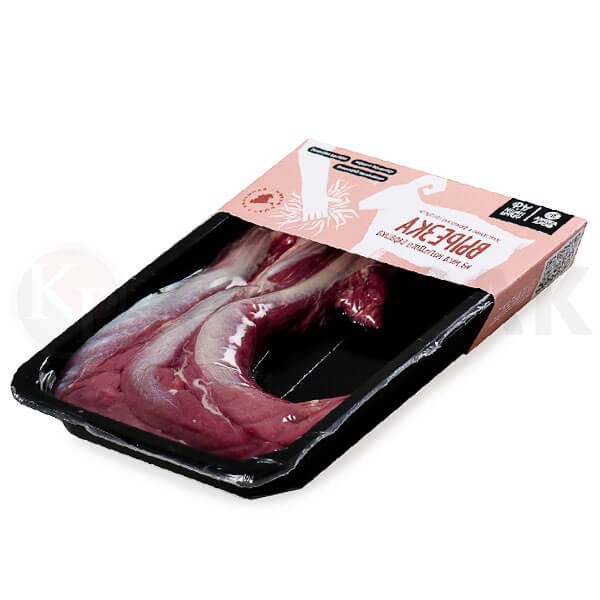 Lamb tenderloin vacuum skin packaging